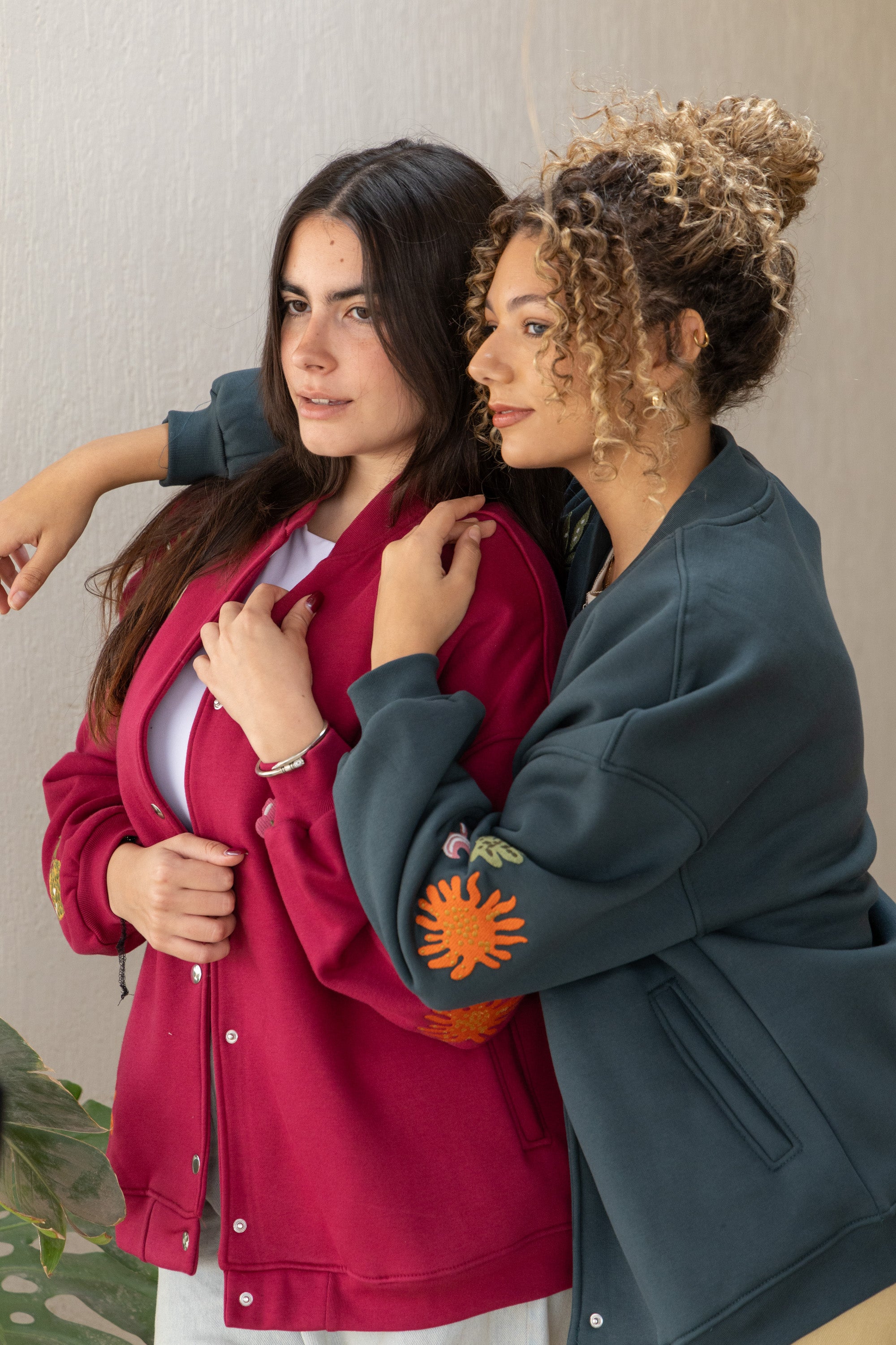 Image of Teal Casual Cool Oversized Cotton Jacket